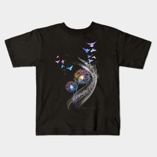 Colorful Dandelion Birds Costume Gift Kids T-Shirt